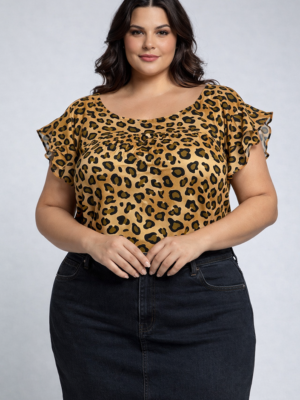 BLUSA COM FRANZIDO NO BUSTO