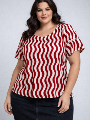 BLUSA COM PONTO PALITO NA MANGA