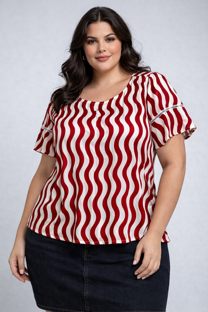 BLUSA COM PONTO PALITO NA MANGA